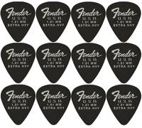Fender Dura-Tone Guitar Picks 351 Shape, 1.21, Black, 12-Pack