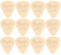 Fender Plettri DURA-TONE Delrin Forma 351 Medio 0,71 mm – 12 pezzi Olympic White