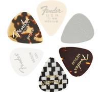 Fender© "351 Material Medley" Plettri per Chitarra e Basso - Materiali e colori vari - Medium - Set di 6