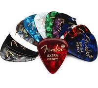 Fender© "351 Medley" Plettri in celluloide per Chitarra e Basso - Colori vari - Extra Heavy - Set di 12