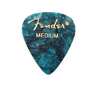 Fender 351, plettri classici in celluloide medi, confezione da 12, colore turchese oceano, per chitarra elettrica, chitarra acustica, mandolino e basso
