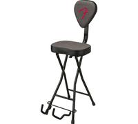 Fender Sgabello e supporto per chitarra 351 - Pieghevole, schienale rimovibile, grigio tweed