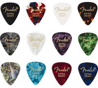 Fender© "351 Medley" Plettri in celluloide per Chitarra e Basso - Colori vari - Extra Heavy - Set di 12