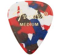Fender 351 Shape Classic Picks (144 pezzi) per chitarra elettrica, chitarra acustica, mandolino e basso, 351 - Medio, Multicolore (Confetti)