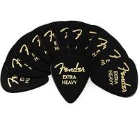 Fender® »351 SHAPE CLASSIC PICKS« Plettri in celluloide - Forma: 351-12 Pezzi - X-Heavy - Colore: Nero