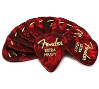 Fender® »351 SHAPE CLASSIC PICKS« Plettri in celluloide - Forma: 351-12 Pezzi - X-Heavy - Colore: Red Moto