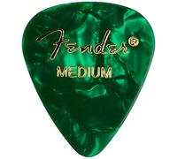 Fender 351 Shape Medium Classic Celluloid Picks, 12-pack, verde moto per chitarra elettrica, chitarra, mandolino, acustica e basso