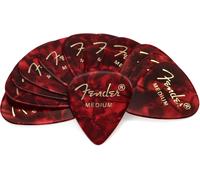 Fender 351 Shape Medium Classic Plettri in Celluloide, Confezione Da 12, Red Mot