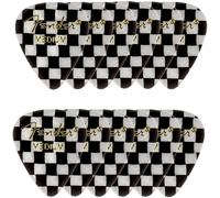 Fender® »351 SHAPE GRAPHIC PICKS - CHECKER« Plettri in celluloide - Forma 351 - Medium - 12 in confezione - Colore: Checkerboard