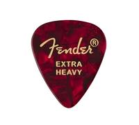 Fender 351 Shape Premium Picks, Extra Heavy, Red Moto, 12 Count