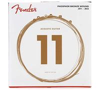 Fender Phosphor Bronze Wound Muta Set 6 Corde Chitarra Acustica 11-52 Usa
