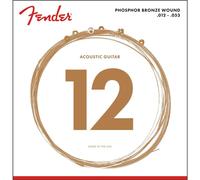 Fender Phosphor Bronze Wound Muta Set 6 Corde Chitarra Acustica 12-53 Usa