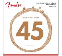 Fender accessori in acciaio nichelato Roundwound Bass Strings 3 45-100 Acoustic Bass