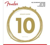 Fender 70-12L 80/20 Bronze Ball End 10-48 Corde Chitarra Acustica