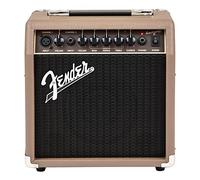 Fender Acoustasonic 15, Combo Amplificatore per chitarra, 15 W, adatto per chitarra acustica, marrone, include doppio ingresso (microfono + chitarra), per cantanti e compositori