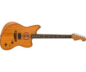 Fender American Acoustasonic Jazzmaster All-Mahogany EB Natural - Acoustic Guitar