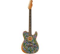 Fender American Acoustasonic Telecaster Blue Flower - Chitarra acustica