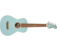 Fender Ukulele Tenore Avalon per Adulti e Bambini, Costruzione in Legno di Tiglio, Tastiera in Noce, Paletta Fender Stratocaster Classica, in Blu Daphne