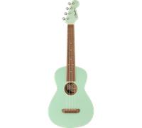 Fender Ukulele Tenore Avalon per Adulti e Bambini, Costruzione in Legno di Tiglio, Tastiera in Noce, Paletta Fender Stratocaster Classica, in Verde Surf