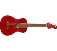Fender Avalon Ukulele Tenore in Legno, Tastiera Noce, Ciliegia | Ukulele tenore per adulti e bambini, tiglio, paletta Strat, principianti, suono caldo, costruzione solida