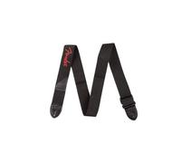 Fender Black Poly Strap Red Logo