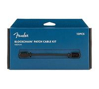 Fender BLOCKCHAIN PATCH CABLE KIT - MEDIUM PACK« Patch Cable | Set of 12 Pieces | 4 x 10 cm/6 x 15 cm/1 x 20 cm/1 x 60 cm | Angled Jack | Colour: Black