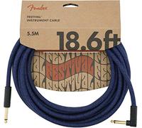 Fender Blue Dream Cavo Chitarra Angolato Jack 6.3mm 5.7M | Cavo strumento professionale, connettore angolato, jack 6.3mm, chitarra elettrica & basso, 5.7M, alta fedeltÃ audio