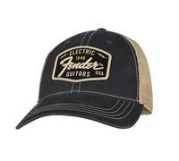 Fender Cappello con Toppa con Logo di Transizione, Nero/Pietra