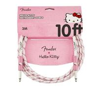 Fender Hello Kitty White/Pink Woven 3 m Dritto - Dritto Cavo per strumento