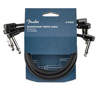 Fender Cavo patch Blockchain da 61 cm, cavo per chitarra, accessori per chitarra, confezione da 3, angolo/angolo