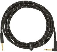 Fender Deluxe Series Cavo Strumento Chitarra, 3m, Dritto/Angolato, Tweed Nero