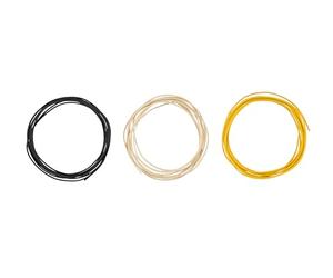 Fender Cavo telato Pure Vintage, 22 AWG, nero, bianco, giallo, 10FT