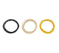 Fender Cavo telato Pure Vintage, 22 AWG, nero, bianco, giallo, 15FT