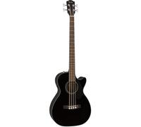 Fender CB-60SCE Basso Elettroacustico 4 Corde con Preamp, Nero | Basso acustico Fishman, accordatore integrato, tavola armonica in abete massello, manico adatto ai principianti
