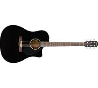 Fender CD-60SCE Dreadnought Walnut Fingerboard Black Chitarra Acustica Elettrif.