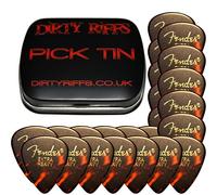 Fender Classic Celluloid chitarra/plettri - 24 x tartarugato extra heavy gauge raccoglie 351 Style in una pratica scatola