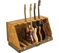 Fender Classic Series Case Stand, Supporto 7 Chitarre, Marrone | Rastrelliera da pavimento per 7 chitarre acustiche ed elettriche, design vintage marrone, espositore multiplo stile case