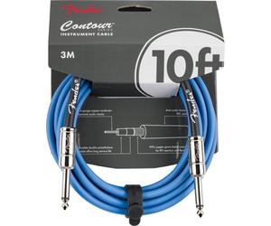 Fender Contour Instrument Cable Lake Placid Blue Jack 6.3 Mono Masc. Dritto 3mt.
