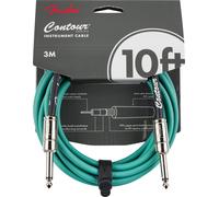 Fender Contour Instrument Cable Sherwood Green Jack 6.3 Mono Maschio Dritto 3mt.
