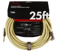Fender Deluxe Cavo Chitarra Professionale Jack Dorati Tweed 7m | Cavo per chitarra, dritto/angolare, rame privo di ossigeno, jack da 1/4" placcati in oro 24 carati, per esibizioni dal vivo