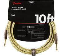 Fender Deluxe Cavo Strumento Chitarra Jack 6.3mm Tweed 3m | Cavo per chitarra elettrica, jack da 1/4" placcati in oro 24 carati, conduttore OFC al 99%, senza rumore