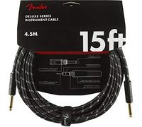 Fender Deluxe Cavo Strumento Jack 6.3mm Tweed 4.5M | Cavo per chitarra elettrica, jack schermato 6.3mm, alta qualitÃ , 4.5M, tweed, compatibile con amplificatore, professionale