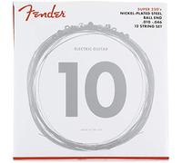 Fender® »SUPER 250'S NICKEL-PLATED STEEL STRINGS - 12-STRING« Corde per Chitarra Elettrica a 12-Corde - Nickel Plated Steel - Regular Light: 010/046