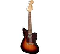 Fender Fullerton Jazzmaster Uke Ukulele Concerto 3-Color Sunburst | Ukulele concerto stile Jazzmaster, finitura sunburst, ideale per principianti e appassionati, design chitarra Fender