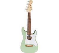 Fender Fullerton Strat Uke Ukulele Concerto Elettrico-Acustico, Verde | Stile Stratocaster iconico, concerto per principianti e avanzati, pickup integrato, corpo agathis, idea regalo