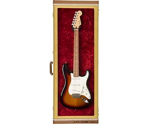 Fender GUITAR DISPLAY CASE - TWEED Show-Case per chitarra elettrica - Con finestra di visualizzazione - Colore Tweed/Fodera in peluche in rosso