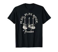 Fender Guitar Plug Play Rock Centered Maglietta