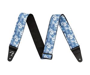Fender, HAWAIIAN GUITAR STRAP, Tracolla per chitarra, Larghezza: 5cm, Lunghezza: 86.150cm, Colore Blue Floral