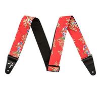 Fender, HAWAIIAN GUITAR STRAP, Tracolla per chitarra, Larghezza: 5cm, Lunghezza: 86.150cm, Colore Red Floral