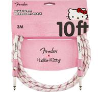 Fender Hello Kitty White/Pink Woven 3 m Dritto - Dritto Cavo per strumento